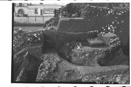 Mound B; West side; Structure E. Shrine platform