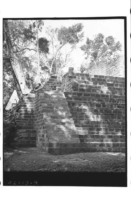 Northwest corner of west stairway