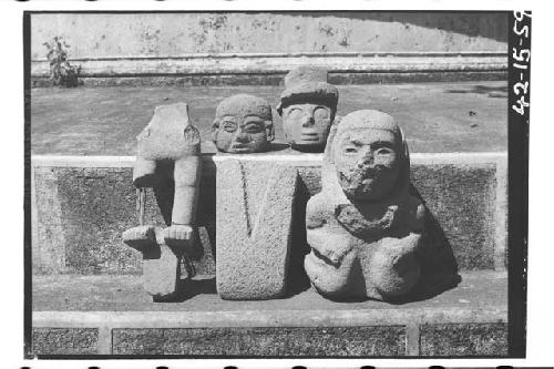 5 stone sculptures