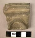 Potsherd - gray ware, relief