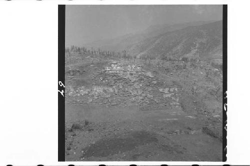 Ruins of Chalchitan-West Side of Ball Court, Str. XXIII