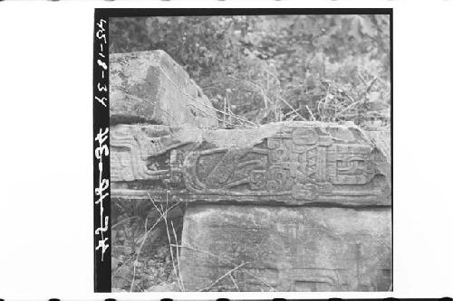 Sculptured stones, court of pyramid of niches