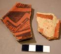 Potsherds; chaco red ware, Little Colorado type