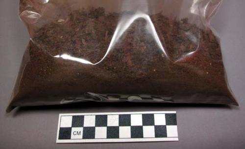 Soil and organic material sample