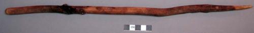 Wood, Prayer stick, pointed at one end, with burned concretion