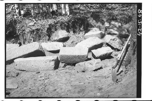 Stairway of Mound 6 at early stage of excavations