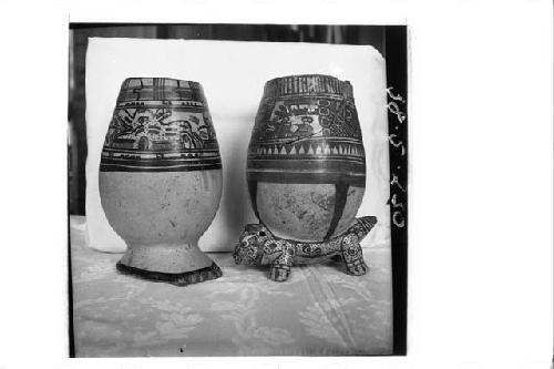 Two Pear-shaped Nicoya Polychrome vessels