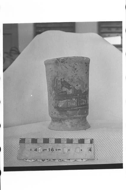 Nicoya Polychrome Annular-Based Vase; Painted in Maya Style
