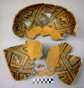 Sherds and repaired bowl fragment; bowl