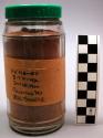 Soil sample in glass jar