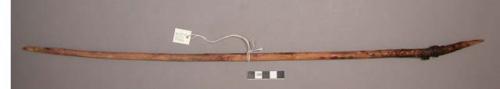 Wood, Prayer stick, pointed at both ends, undecorated, charred