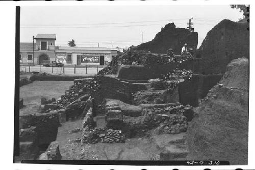 Mound B from south showing structure E's shrine platform