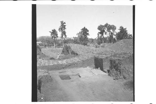 Ballcourt F looking west