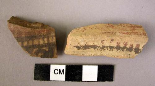 2 potsherds - polychrome (A7)