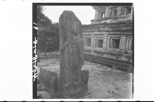 Stele near pyramid of niches