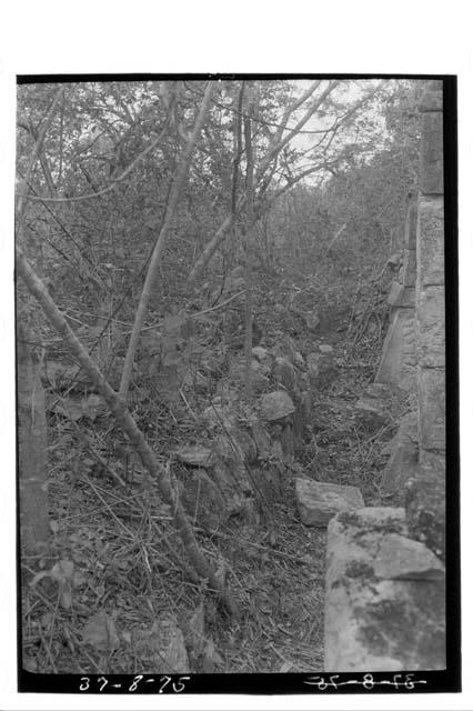 Low platform or dias in front of temple