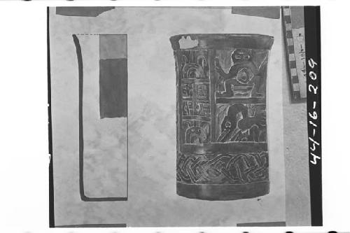 Tejeda Painting of Pot 40, Tomb 2