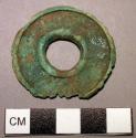 Pendant, disk-shaped