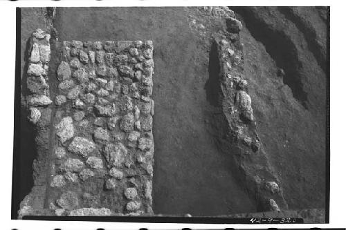 Detail of altar and fragment of circular construction