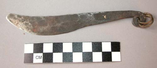 Wooden chopping block and knife for tobacco