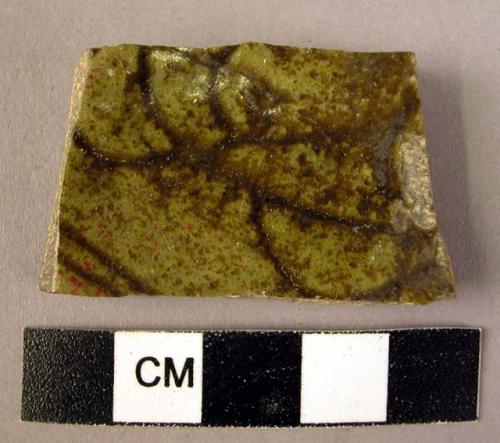 Potsherd - dull green glaze