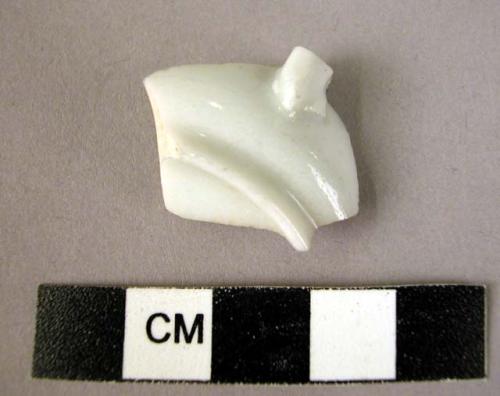 Base potsherd - white glaze