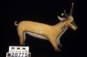 Wooden antelope figurine.