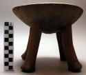 4-legged wooden stool, short legs