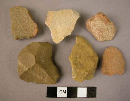 Quartzite flake implements - points, scrapersm etc.