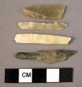 4 flint flakes from burin blow