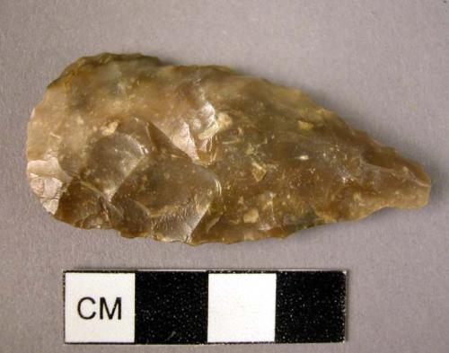 Point; flint; bifacial, foliate.