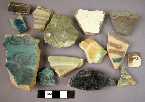 Ceramic sherds, miscellaneous glazed and painted ware