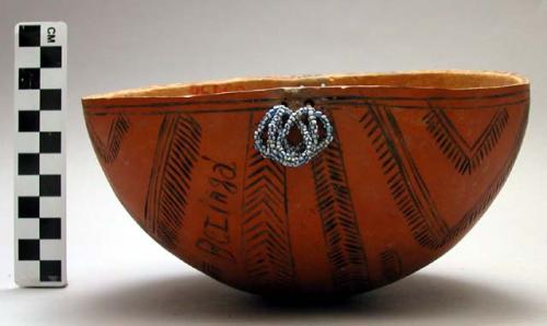 Gourd drinking bowl for drinking guinea corn beer