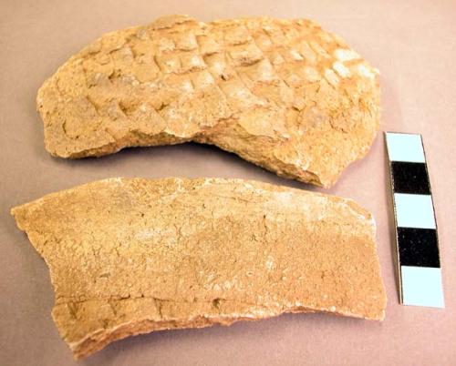 Corrugated potsherds