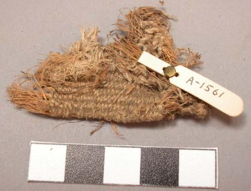 Fragment of sandal (?) yucca warp