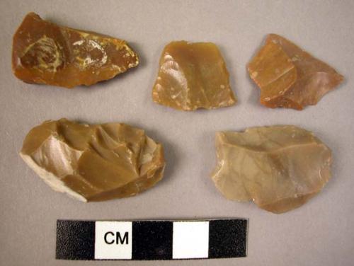 5 chert scrapers