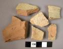 7 unclassified green buff slipped ware sherds