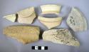 75 plain ware sherds - mostly buff; unclassified