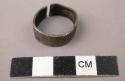 Iron finger ring, criss cross incising (nkweki)