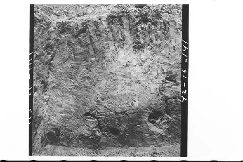 Profile of exploration trench into Mound 2. North profile, west end