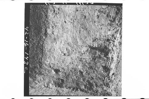 Profile of E-W exploratory trench wall.