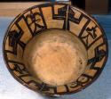 Bowl, polacca polychrome style c. int: linear design; ext: slipped, no design. 1