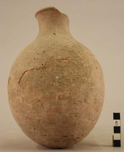 Jar, pottery, globular with neck