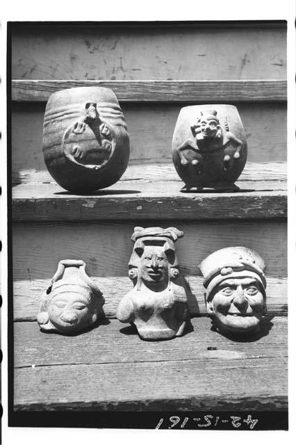 Pottery vessels and figurines