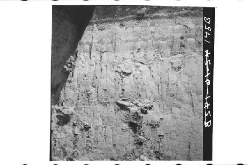 Profile of N-S exploration trench, north wall.