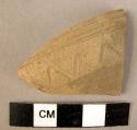 Potsherd - buff, incised