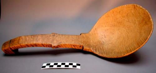 Wooden ladle, tigwa-em-quon, for dishing stews, especially at feasts
