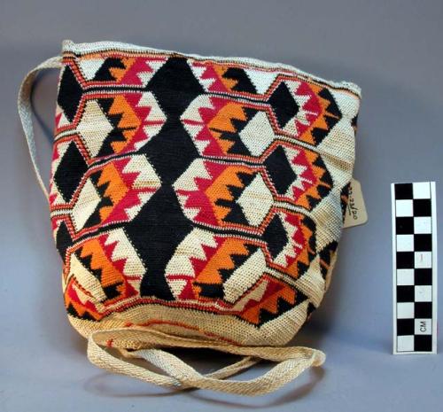 Twined bag, pita, decorated