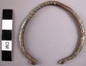 Twisted iron bracelet with recurved ends