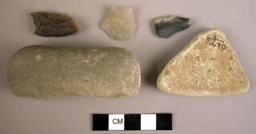 Stone and flint chips